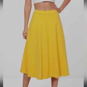 Yellow Midi Skirt